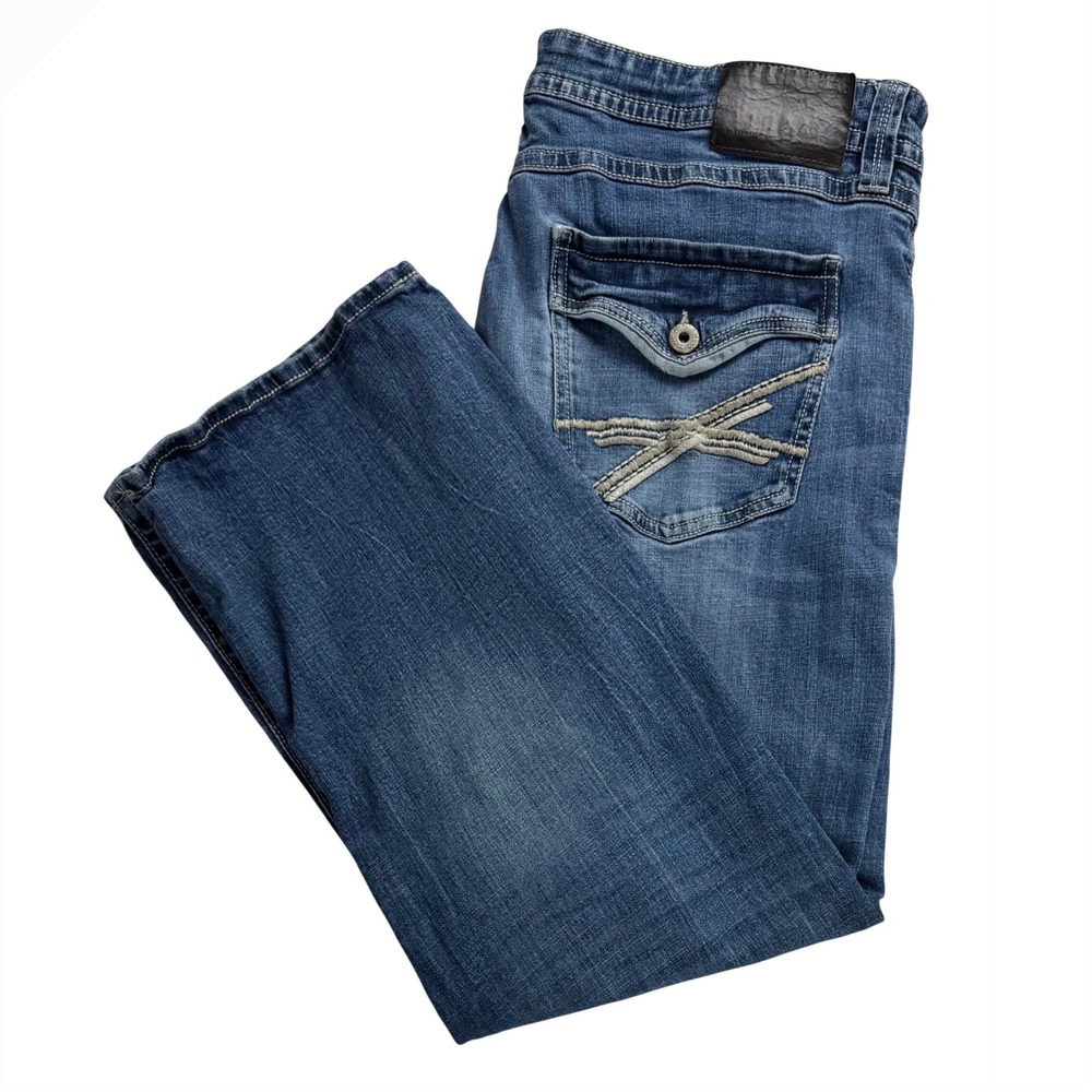 TK AXEL Mens‎ Slim Boot Jeans W38 L30 Blue Wash Denim Pants western